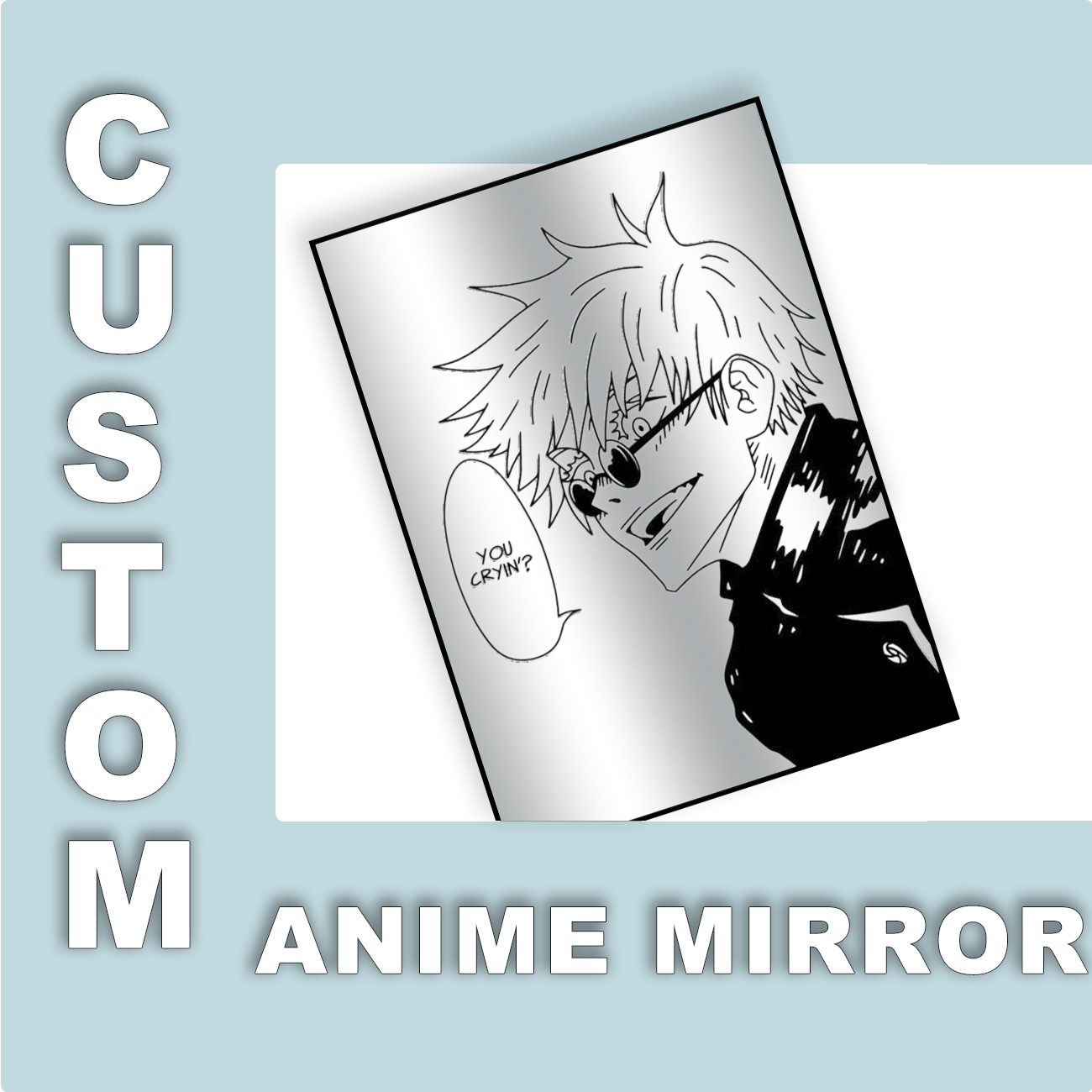 Custom Design Anime Mirror Vin - Gaming Accessories Wall ulasan dan harga