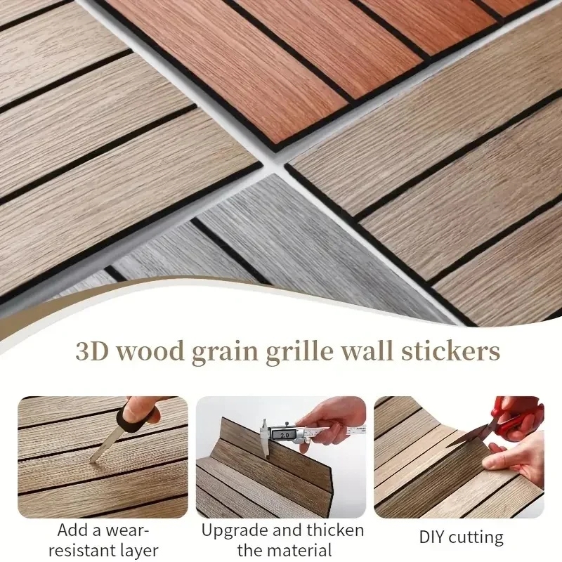 Faux Wood Grain Grille Self-Ad - Gaming Accessories Wall ulasan dan harga