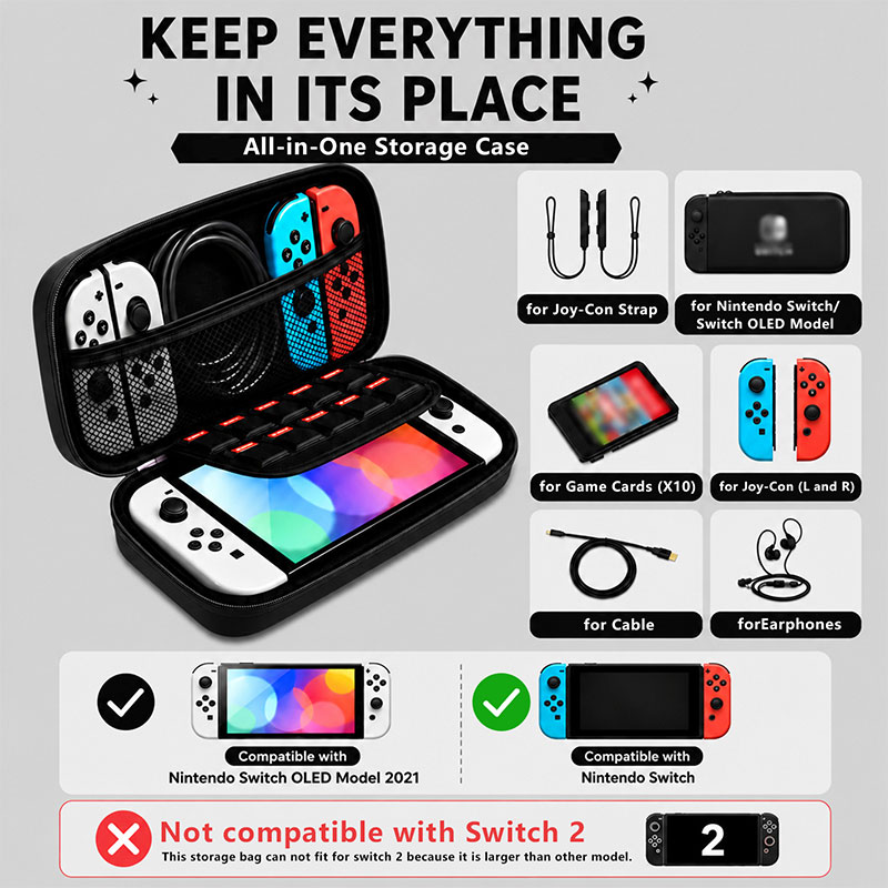 Cute Shockproof Carry Case for - Gaming Accessories Bag ulasan dan harga