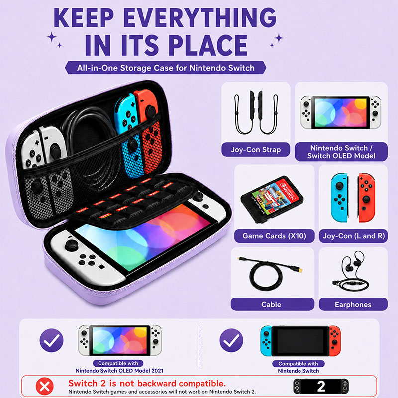 Macaron Color Hard Storage Bag - Gaming Accessories Bag ulasan dan harga