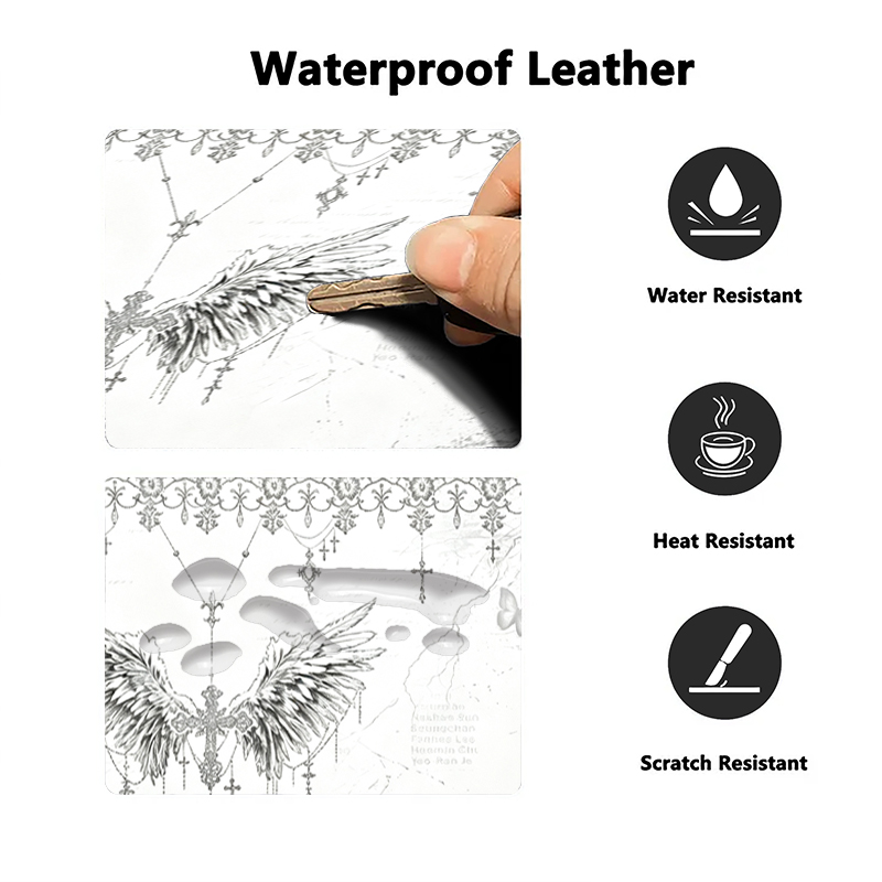 Leather Mousepad Black White A - Gaming Accessories Desk ulasan dan harga