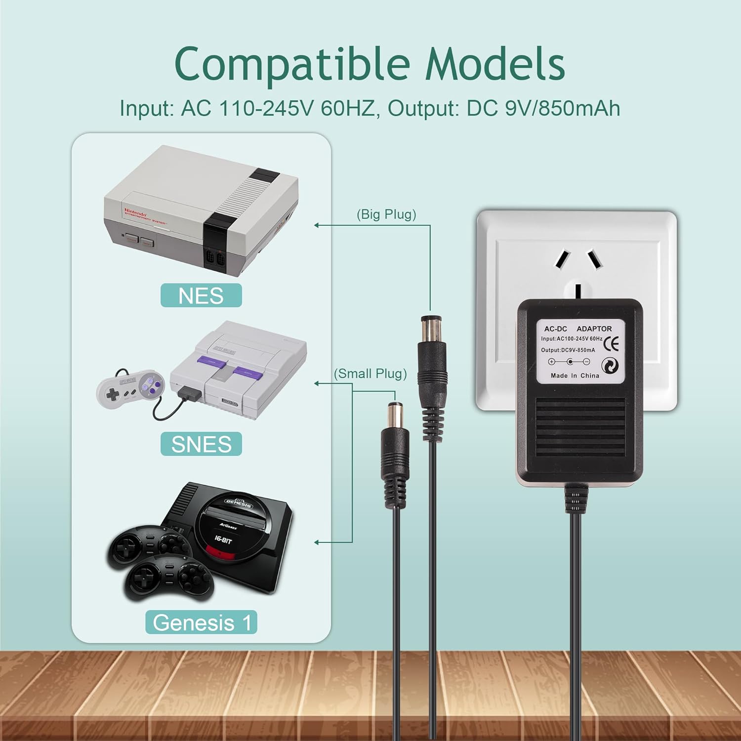 US Plug 3 in 1 AC Power Supply - Gaming Accessories Dropshipping ulasan dan harga
