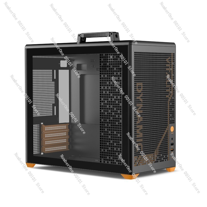 Portable MATX Computer Case wi - Case Mesh Panel ulasan dan harga