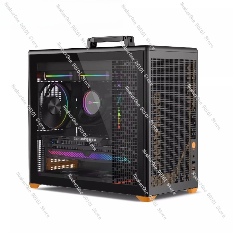 Portable MATX Computer Case wi - Case Mesh Panel ulasan dan harga