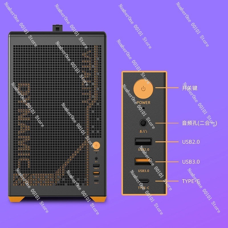 Portable MATX Computer Case wi - Case Mesh Panel ulasan dan harga