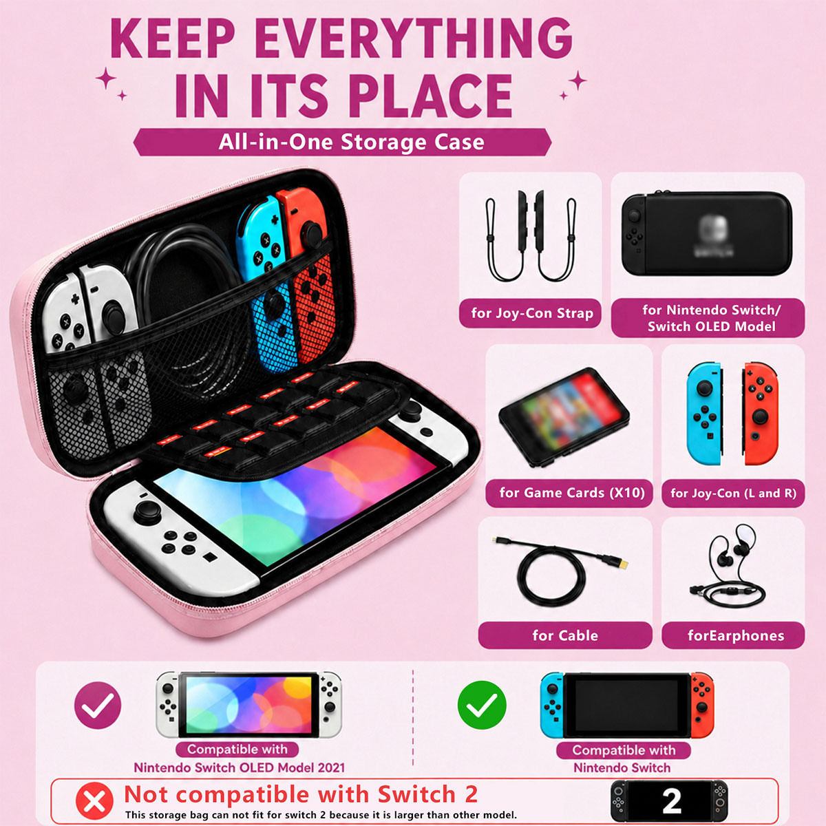 Macaron Color Hard Storage Bag - Gaming Accessories Bag ulasan dan harga